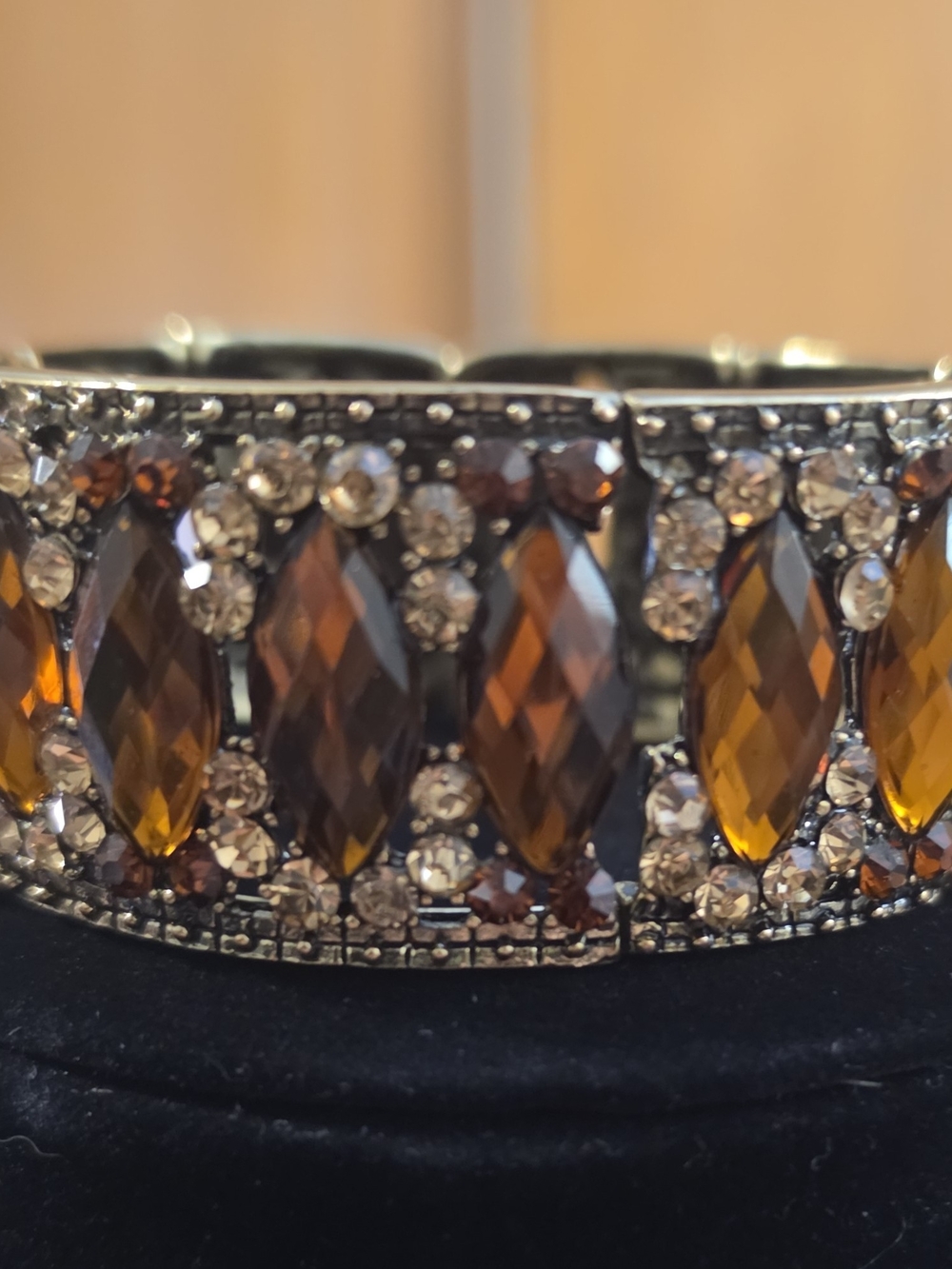 Amber Crystal Statement Bracelet - Women Jewelry